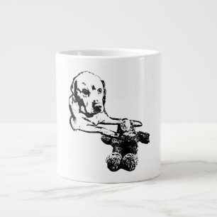 Hund & Teddybär Kuschel-Tassen-Kunst Jumbo-Tasse
