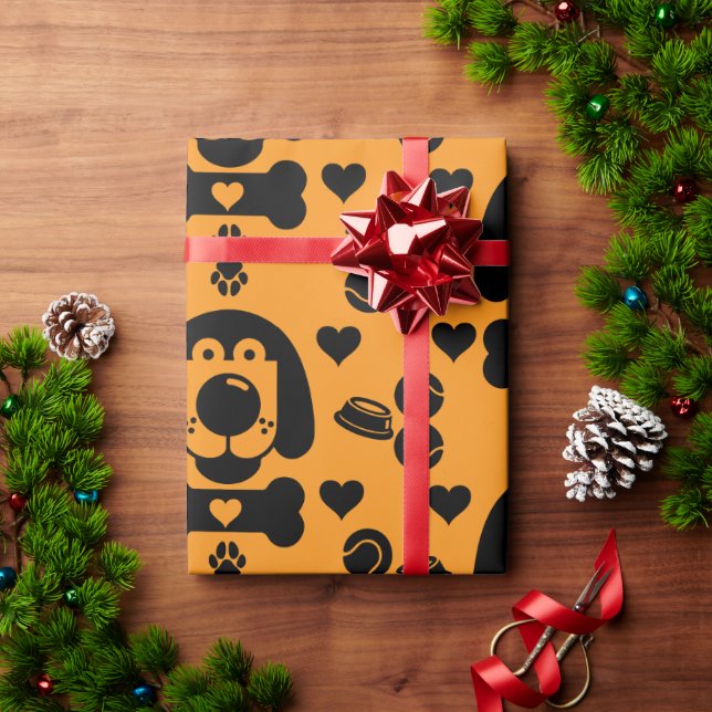 Hund Themed Geschenk Geschenkpapier (Feiertagsgeschenk)