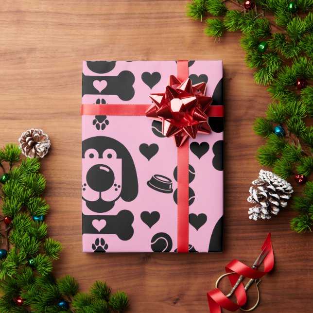 Hund Themed Geschenk Geschenkpapier (Feiertagsgeschenk)