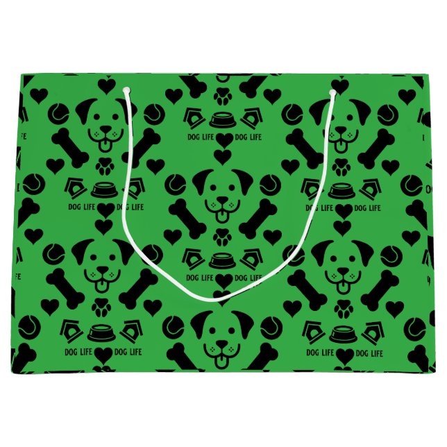 Hund Themed Geschenk Große Geschenktüte (Vorderseite)