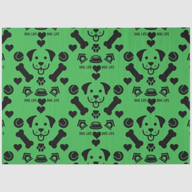 Hund Themed Geschenk Seidenpapier (Vorderseite)