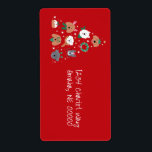 Hund Themed Red Christmas Return Label<br><div class="desc">Neueste Erweiterung der Sammlung</div>