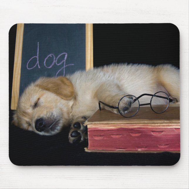 Hund Tired Mousepad (Vorne)