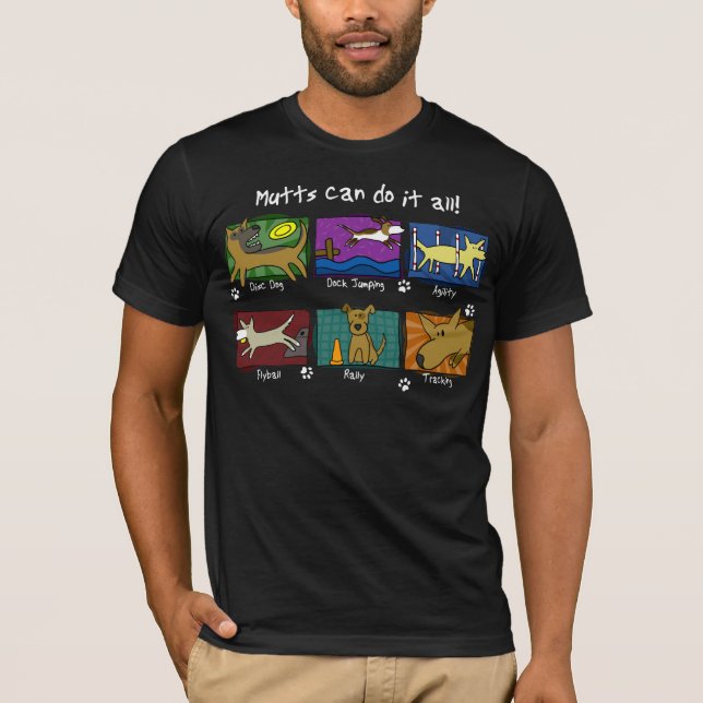 Hund trägt Köter-T - Shirt zur Schau (Vorderseite)