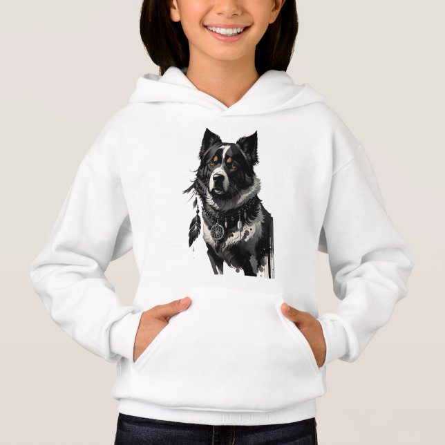 Hund, Träumer, Amulet, Talisman, Hoodie (Vorderseite)