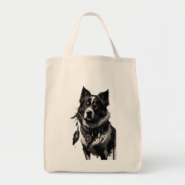 Hund, Träumer, Amulet, Talisman, Tragetasche (Vorne)