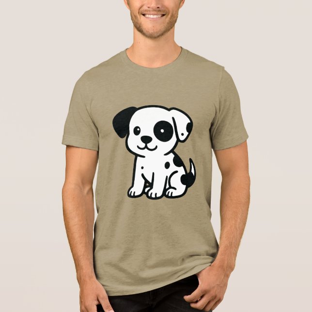 Hund Tri-Blend Shirt (Vorderseite)