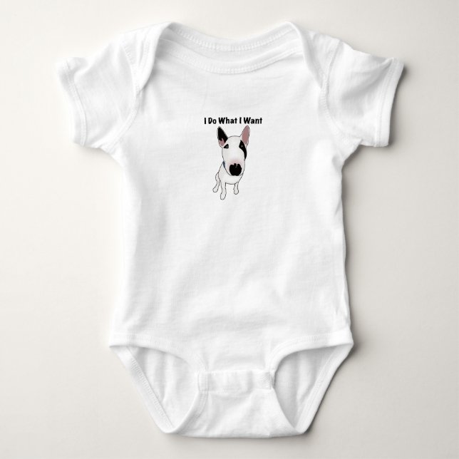 Hund tut was er will, er ist einfach süß baby strampler (Vorderseite)