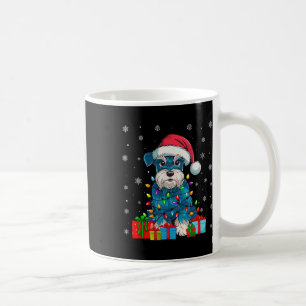 Hund Ugly Xmas Lights Santa Miniature Schnauzer Hu Kaffeetasse