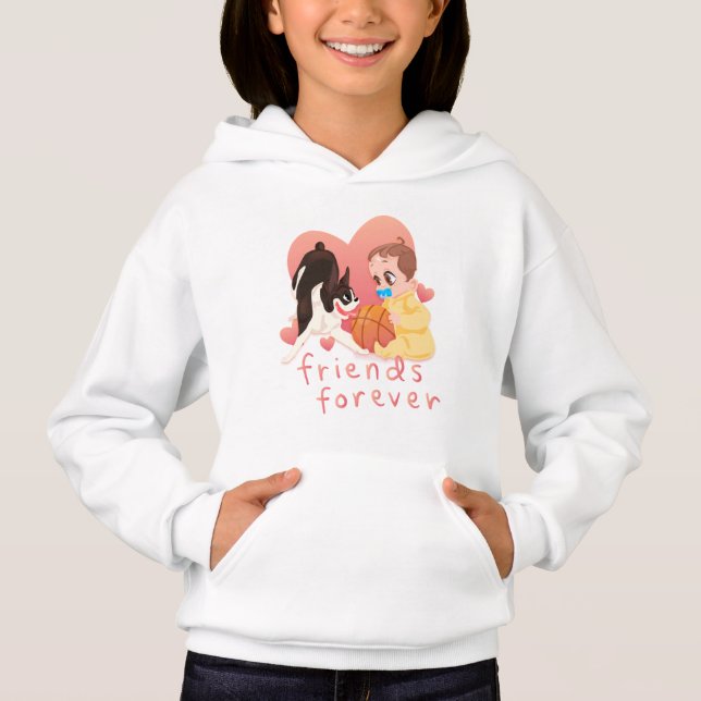 Hund und Baby Best Friend Hoodie (Vorderseite)