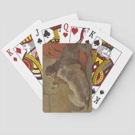 Hund und Bartollie (zwei Hunde) (Tiere) Spielkarten