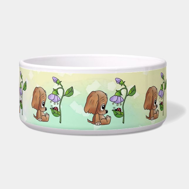 Hund und Blume Napf (Vorderseite)