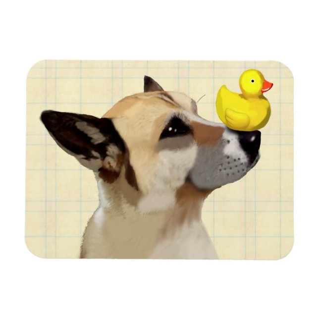 Hund und Ente Magnet (Horizontal)