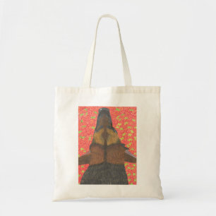 Hund und Erdbeerentasche Tragetasche
