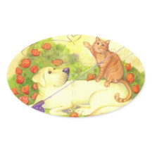 Hund und Katze / Aufkleber