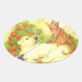 Hund und Katze / Aufkleber