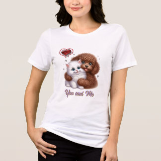 Hund und Katze, du und ich T - Shirt
