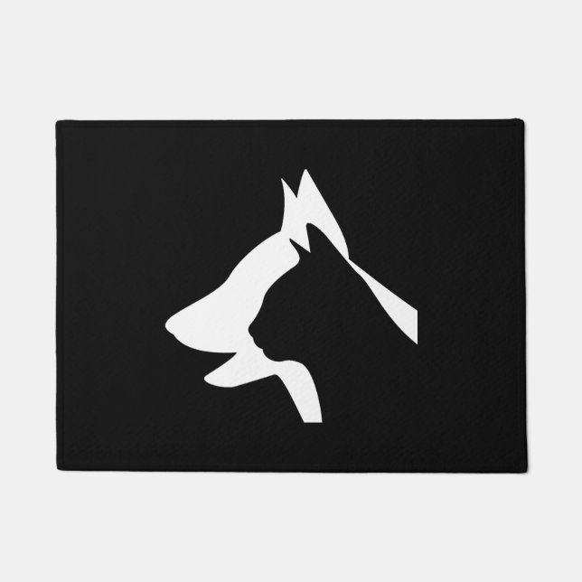 Hund und Katze Fußmatte (Vorderseite)