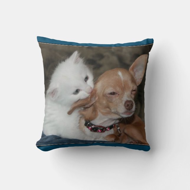 "HUND UND KATZE" KALTEN PILLOW. KISSEN (Vorderseite)