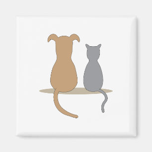 Hund und Katze Magnet