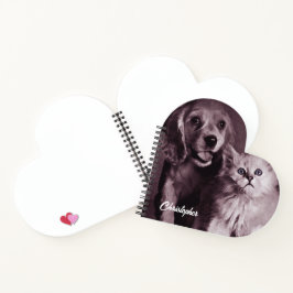 Hund und Katze, Personalisiert nachsehen Notizbuch