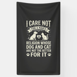 Hund und Katze Religionszitat Banner