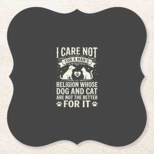 Hund und Katze Religionszitat Untersetzer