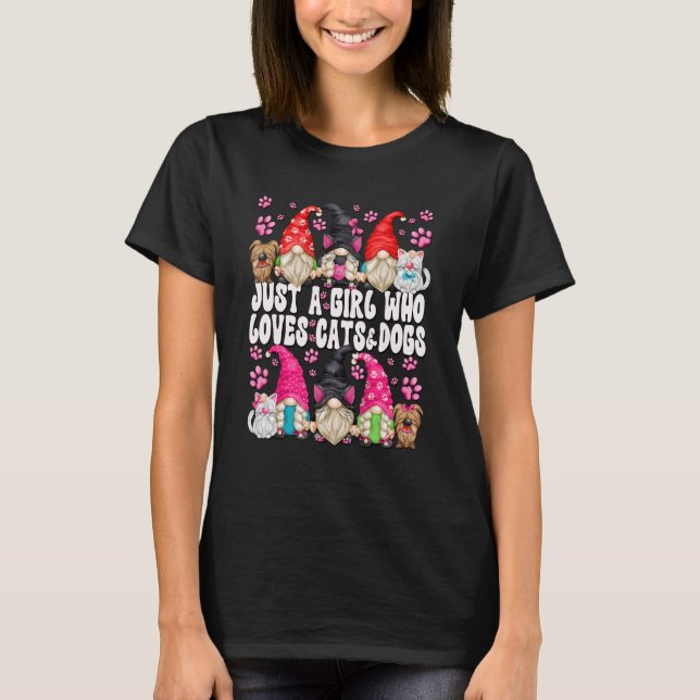 Hund und Katze werden für nur ein Mädchen, das Kat T-Shirt (Vorderseite)
