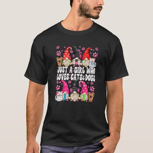Hund und Katze werden für nur ein Mädchen, das Kat T-Shirt (Vorderseite)