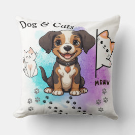 Hund und Katzen Kissen
