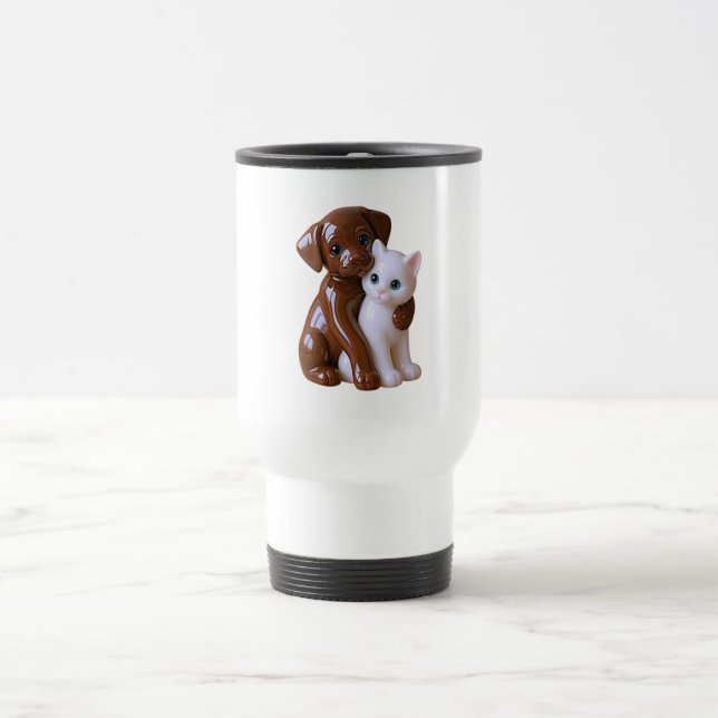 Hund- und Katzenfigur Reisebecher (Mittel)