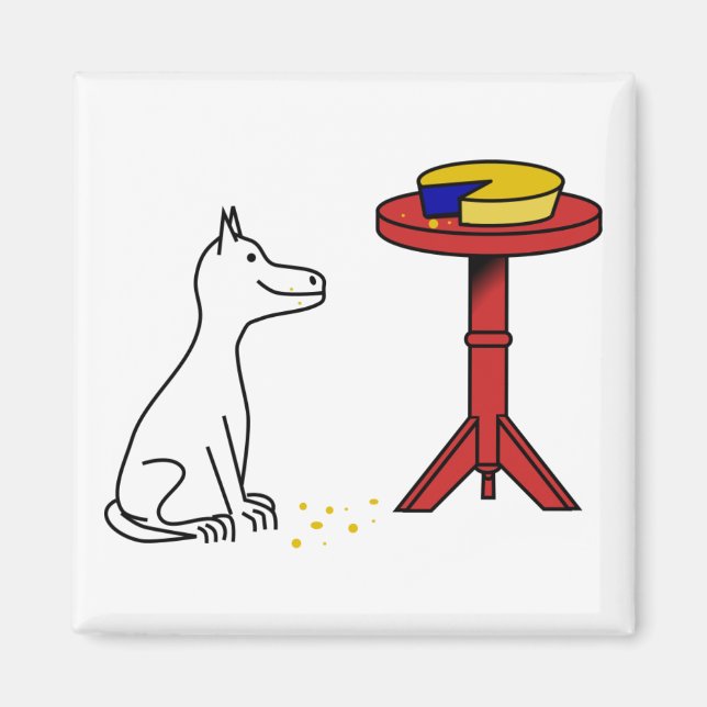 Hund und Kuchen Magnet (Vorne)
