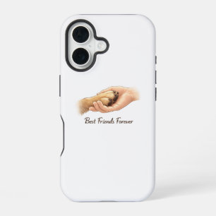 Hund und menschliche Handyhülle – beste Freunde fü iPhone 16 Hülle