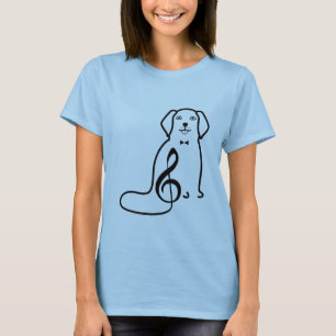 HUND UND MUSIKNOTE T-Shirt