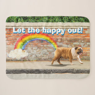 Hund und Rainbow Graffiti Sherpadecke