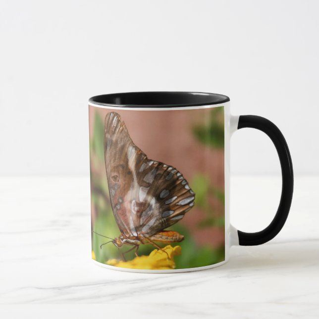 Hund und Schmetterling - Monarchflügel Tasse (Rechts)