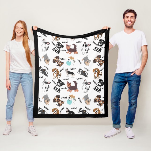 Hund und Wuff   Fleecedecke (Beispiel)