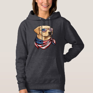 Hund Usa-Flagge Sonnenbrille Bandana Hoodie