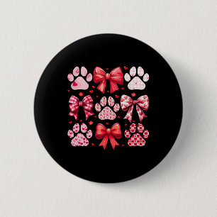 Hund Valentine Coquette Süßer Hund Pfotenabdruck H Button