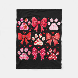 Hund Valentine Hund Pfotenabdruck Herz Coquette Va Fleecedecke