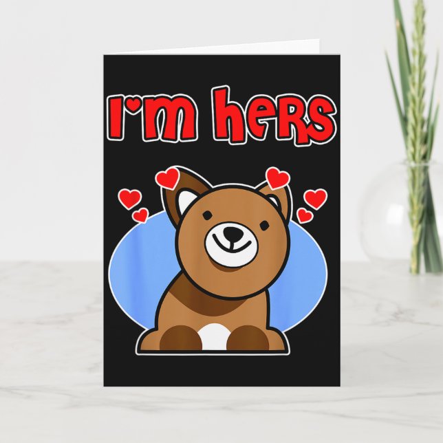 Hund-Valentins-Kooperationsdesign für Männer - Ich Karte (Vorderseite)