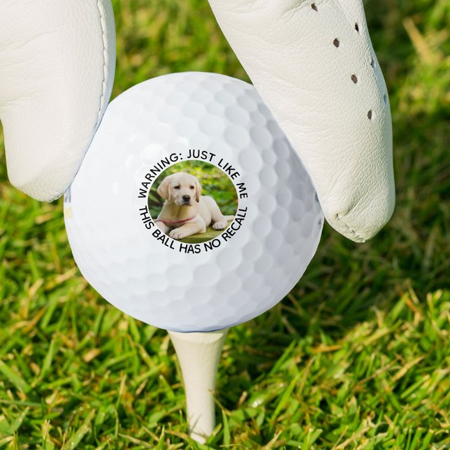 Hund Vater Funny No Reception Warnung Custom Foto Golfball (Von Creator hochgeladen)