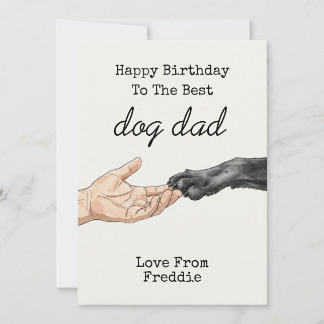 Hund Vater Geburtstag | Benutzerdefinierter Geburt Einladung (Vorderseite)