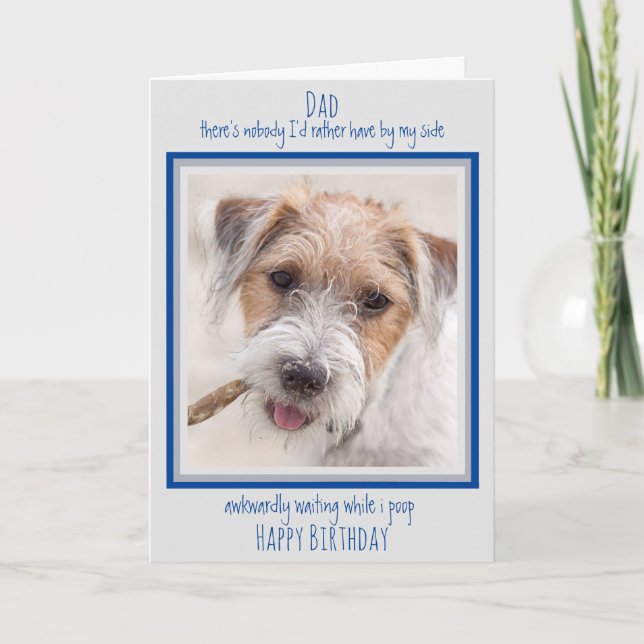 Hund Vater Happy Birthday Funny Niedlicher Hund Va Karte (Vorderseite)