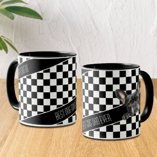 Hund-Vater Maßgeschneidert Schwarz-Frenchie Tasse