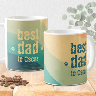 Hund Vater Retro Groovy Personalisiert Kaffeetasse