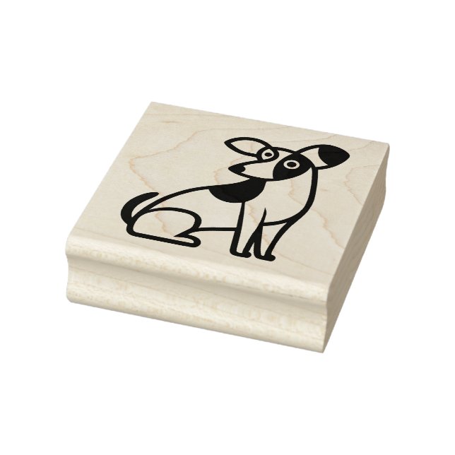 Hund verwirrt gummistempel (Stempel)