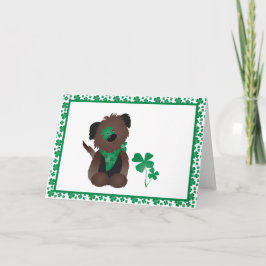 Hund Vierblättriges Kleeblatt Green Karte