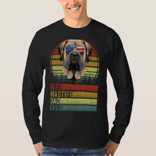 Hund Vintage Bester Mastiff-Vater Allerzeit Vatert T-Shirt