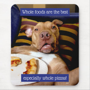 Hund voller Pizza Mousepad